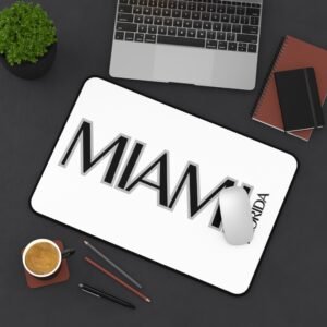 Miami Florida Desk Mat - Stylish Office Accessory, Personalized Gift, Home Office Decor, Travel-inspired Design
