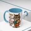 Funny Cat Coffee Mug, Perfect for Cat Lovers, Coffee Addicts, and Gifts - Black Accent Mug, Cute Gift for Birthdays, Holidays