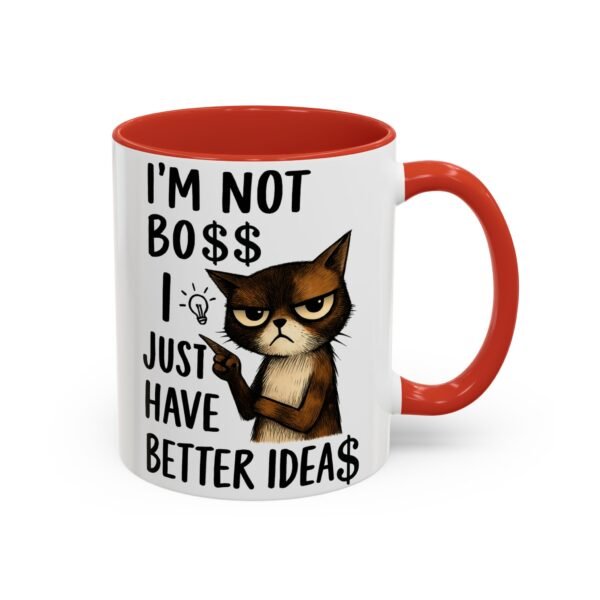 Sassy Cat Coffee Mug, Funny Pet Lover Gift, Boss-Like Humor, Unique Office Mug, Cat Owner Present