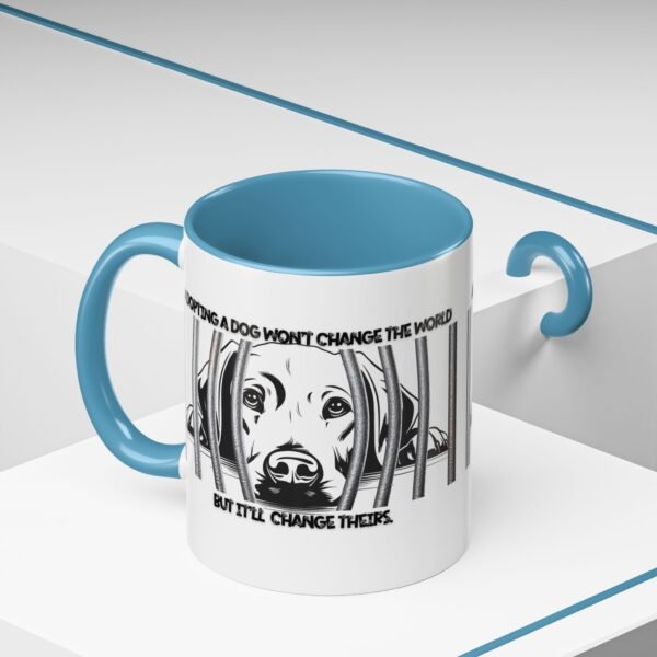 Adopt Don't Shop Coffee Mug - Black Accent Mug for Dog Lovers, Animal Rescue Gift, Pet Adoption Encouragement