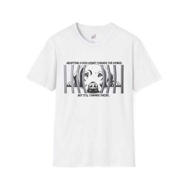 Adopt, Unisex Softstyle T-Shirt - Dog Lover Gift, Animal Rescue Support Tee, Pet Adoption Awareness, Cute Canine Apparel