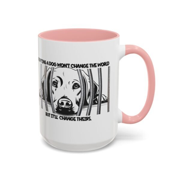 Adopt Don't Shop Coffee Mug - Black Accent Mug for Dog Lovers, Animal Rescue Gift, Pet Adoption Encouragement