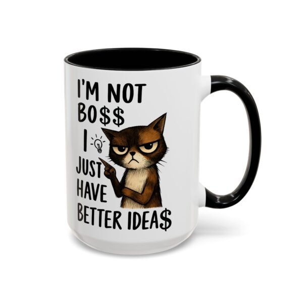 Sassy Cat Coffee Mug, Funny Pet Lover Gift, Boss-Like Humor, Unique Office Mug, Cat Owner Present