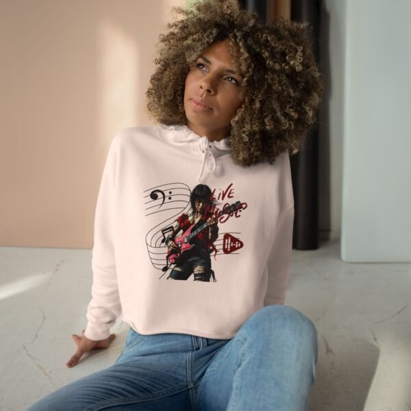 13024525313902890793_2048.jpeg Music Crop Hoodie, Live Music Style Pullover, Gift for Musicians, Casual Outfit