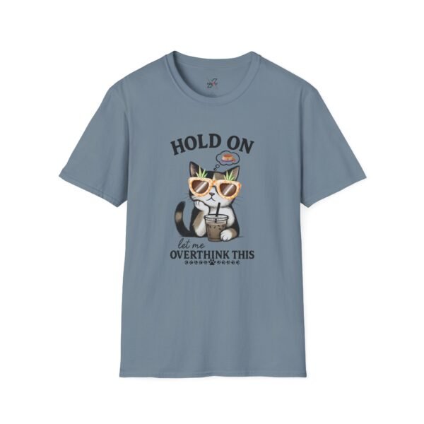 Funny Cat Overthink T-Shirt, Cute Pet Lover Shirt, Gift for Cat Moms, Quirky Animal Tee, Relaxed Fit Cat Apparel