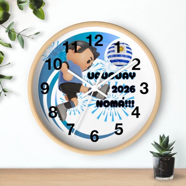 Uruguay Soccer Wall Clock | 2026 World Cup Decor, Sports Gift, Soccer Fan, Unique Home Decor, Soccer Lover Gift