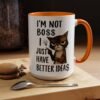 Sassy Cat Coffee Mug, Funny Pet Lover Gift, Boss-Like Humor, Unique Office Mug, Cat Owner Present