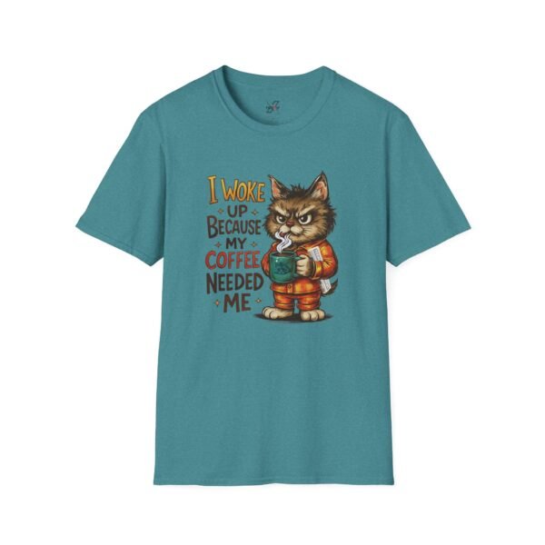 Coffee Cat Unisex T-Shirt, Cute Coffee Lover Tee, Funny Cat Shirt, Gift for Cat Owners, Quirky Animal Apparel