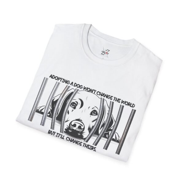 Adopt, Unisex Softstyle T-Shirt - Dog Lover Gift, Animal Rescue Support Tee, Pet Adoption Awareness, Cute Canine Apparel