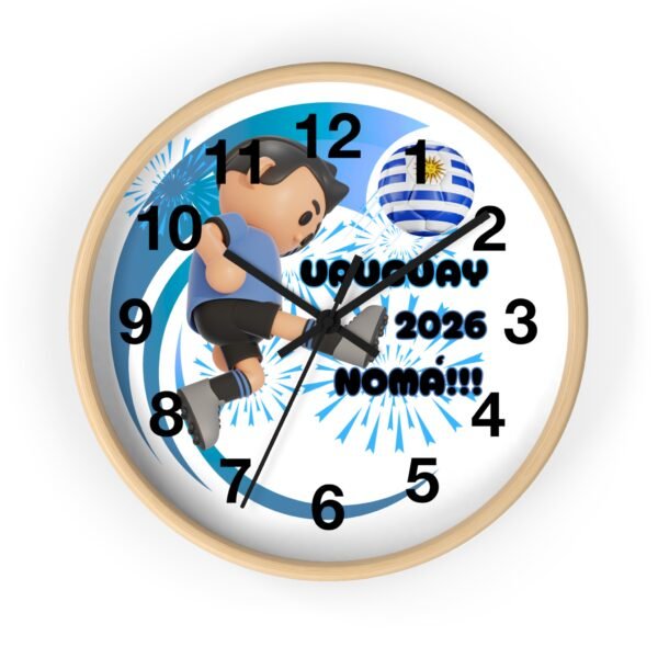 Uruguay Soccer Wall Clock | 2026 World Cup Decor, Sports Gift, Soccer Fan, Unique Home Decor, Soccer Lover Gift