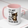 Sassy Cat Coffee Mug, Funny Pet Lover Gift, Boss-Like Humor, Unique Office Mug, Cat Owner Present
