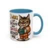 Funny Cat Coffee Mug, Perfect for Cat Lovers, Coffee Addicts, and Gifts - Black Accent Mug, Cute Gift for Birthdays, Holidays