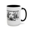 Adopt Don't Shop Coffee Mug - Black Accent Mug for Dog Lovers, Animal Rescue Gift, Pet Adoption Encouragement