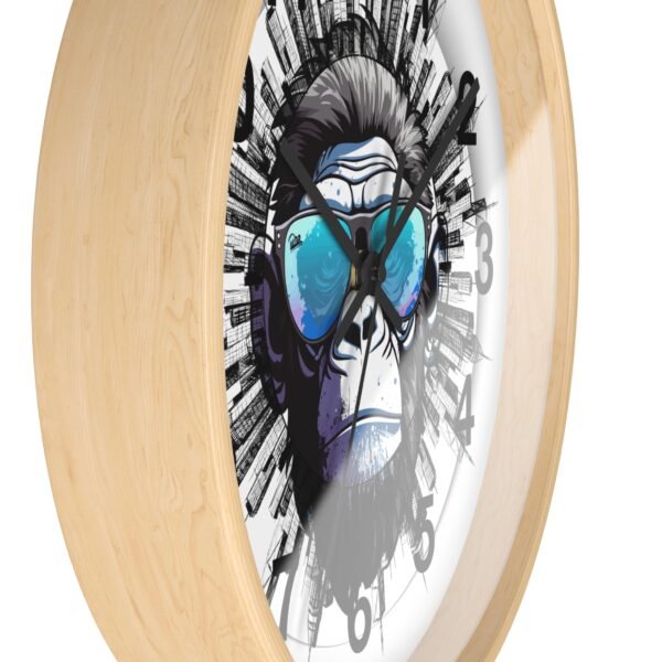Urban Gorilla Wall Clock, Cool Home Decor, Funky Gift for Him, Modern Art Timepiece, Unique Wall Art for Living Room