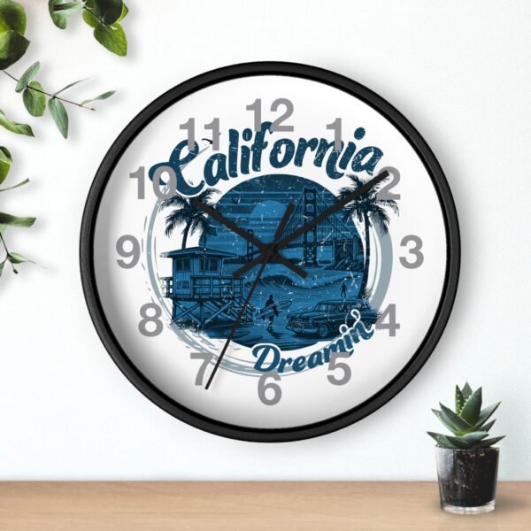 California Dreamin' Wall Clock - Coastal Decor, Home Office, Nautical Vibes, Gift for Beach Lovers, Unique Timepiece