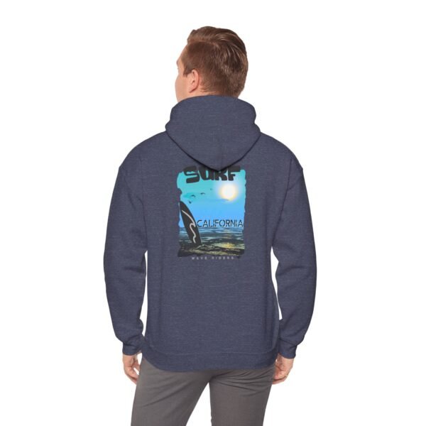 13962707307784120785_2048.jpeg Surf California Unisex Hoodie, Cozy Surfing Sweatshirt for Beach Lovers, Ideal for Summer, Gift for Surfers, Relaxed Casual Style