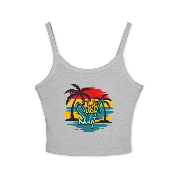 Beach Vibe Tank Top - Just Surf, Summer Top, Vacation Wear, Gift for Surfers, Tropical Style, Casual Summer Outfit