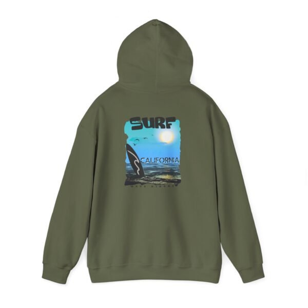 14082004742630860182_2048.jpeg California Surf Graphic Hoodie, Unisex Cozy Sweatshirt, Beach Vibe Apparel, Gift for Surfers, Casual Fashion Hoodie
