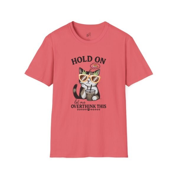 Funny Cat Overthink T-Shirt, Cute Pet Lover Shirt, Gift for Cat Moms, Quirky Animal Tee, Relaxed Fit Cat Apparel