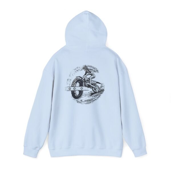 Comfortable Unisex Heavy Blend Hoodie with Bold Motorcycle Design, Perfect for Casual Wear, Gifts, Cycling Events, and Cozy Days