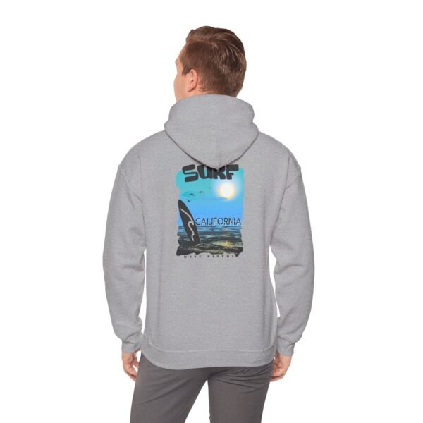 14249383591223400702_2048.jpeg California Surf Graphic Hoodie, Unisex Cozy Sweatshirt, Beach Vibe Apparel, Gift for Surfers, Casual Fashion Hoodie