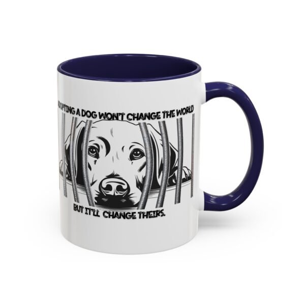 Adopt Don't Shop Coffee Mug - Black Accent Mug for Dog Lovers, Animal Rescue Gift, Pet Adoption Encouragement
