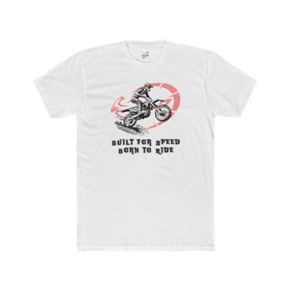 Motorcycle Graphic Design Unisex Tee, Born to Ride, Gift for Bikers, Casual Streetwear, Ideal for Ride Days, Cool Motorcycle Decor