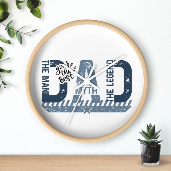 Dad The Man The Myth The Legend Wall Clock, Father's Day Gift, Unique Home Decor, Modern Clock, Dad Gift, Family Wall Art