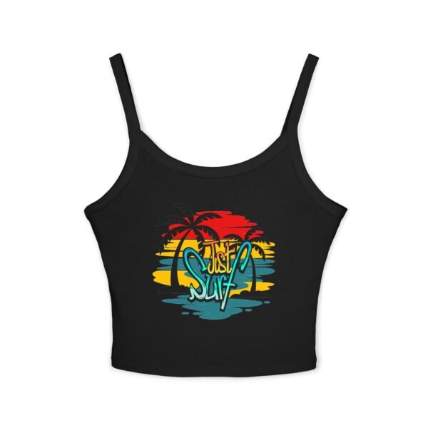Beach Vibe Tank Top - Just Surf, Summer Top, Vacation Wear, Gift for Surfers, Tropical Style, Casual Summer Outfit
