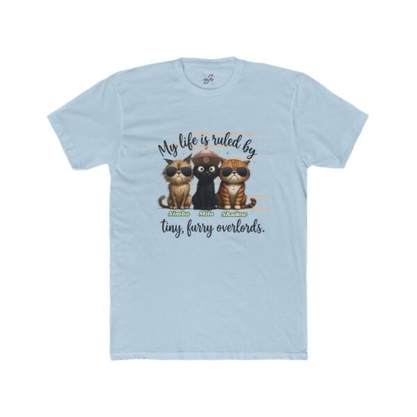 My Life is Ruled by Tiny Furry Overlords Personalized  T-Shirt, Funny Cat Lover Tee, Gift for Pet Owners, Animal Lover Apparel