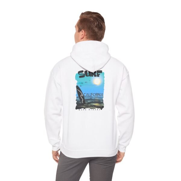 15030878868453030126_2048.jpeg California Surf Graphic Hoodie, Unisex Cozy Sweatshirt, Beach Vibe Apparel, Gift for Surfers, Casual Fashion Hoodie
