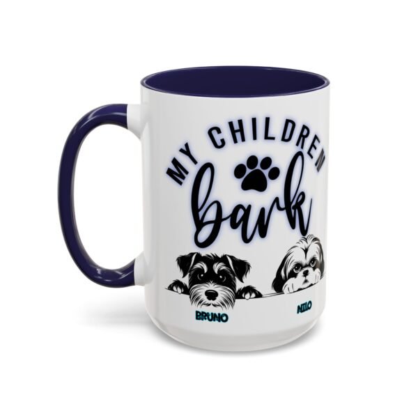 Personalized Dog Lover's Accent Coffee Mug with Cute Pup Design, Pet Owner Gift, Birthday Gift for Dog Moms, Dog Dad Coffee Cup