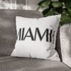 Miami Inspired Square Pillowcase, Decorative Throw Pillow, Home Decor, Modern Cushions, Beach Vibes, Gifts for Miami Lovers