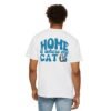 Back Design Unisex t shirt, Home is Where My Cats Unisex Garment-Dyed T-Shirt, Cat Lover Tee, Gift for Cat Owners