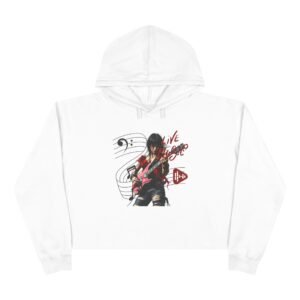 Music Crop Hoodie, Live Music Style Pullover, Gift for Musicians, Casual Outfit