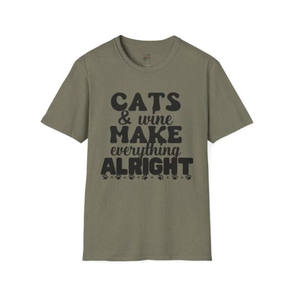 Cats Wine Make Everything Alright T-Shirt, Cat Lover Gift, Wine Enthusiast Shirt, Funny Tee, Gift for Her
