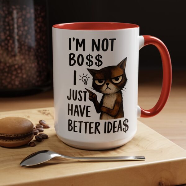 Sassy Cat Coffee Mug, Funny Pet Lover Gift, Boss-Like Humor, Unique Office Mug, Cat Owner Present