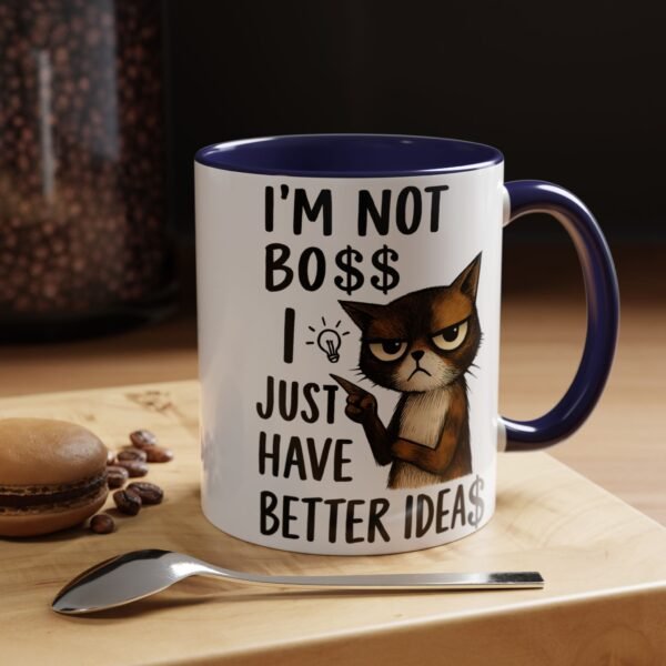 Sassy Cat Coffee Mug, Funny Pet Lover Gift, Boss-Like Humor, Unique Office Mug, Cat Owner Present
