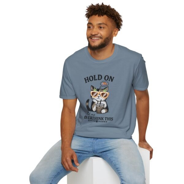 Funny Cat Overthink T-Shirt, Cute Pet Lover Shirt, Gift for Cat Moms, Quirky Animal Tee, Relaxed Fit Cat Apparel
