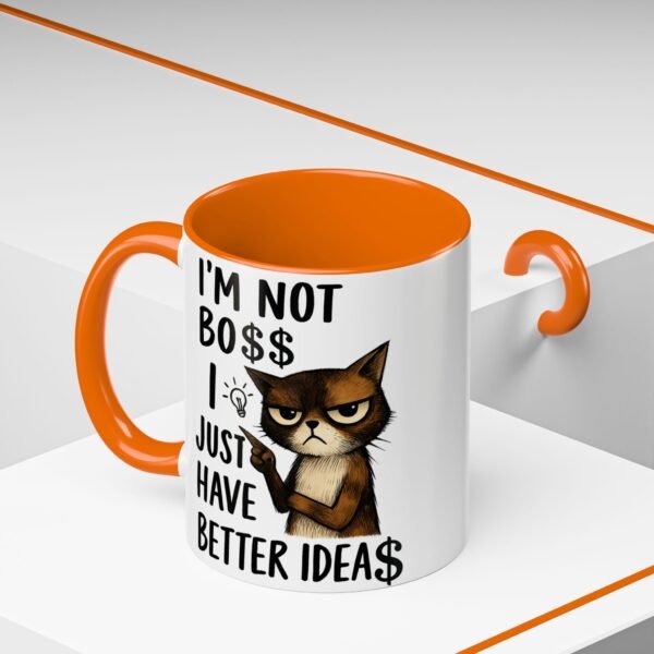 Sassy Cat Coffee Mug, Funny Pet Lover Gift, Boss-Like Humor, Unique Office Mug, Cat Owner Present
