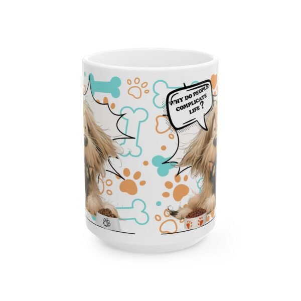 Pet Lover's Ceramic Coffee Mug 11oz / 15oz, Cat & Dog Charming Ceramic Coffee Mug