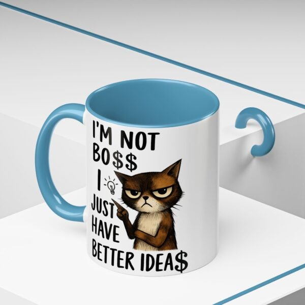 Sassy Cat Coffee Mug, Funny Pet Lover Gift, Boss-Like Humor, Unique Office Mug, Cat Owner Present