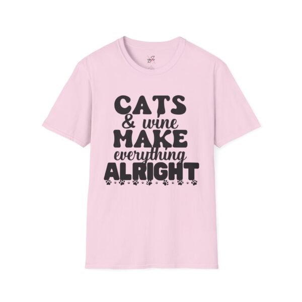 Cats Wine Make Everything Alright T-Shirt, Cat Lover Gift, Wine Enthusiast Shirt, Funny Tee, Gift for Her