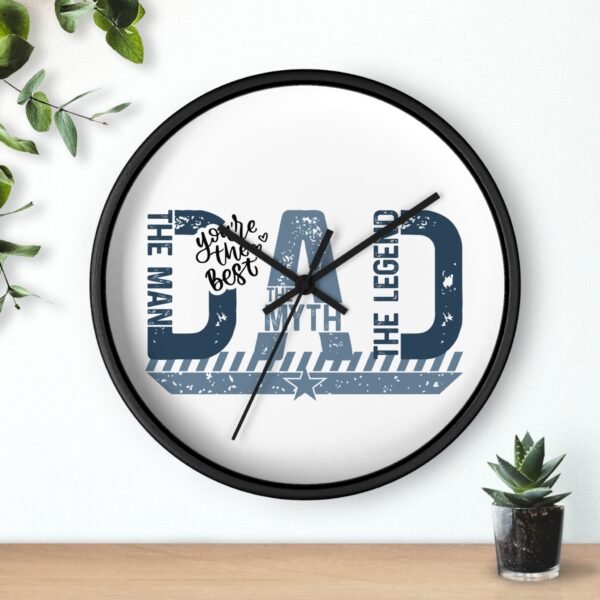 Dad The Man The Myth The Legend Wall Clock, Father's Day Gift, Unique Home Decor, Modern Clock, Dad Gift, Family Wall Art
