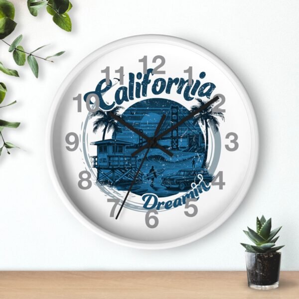 California Dreamin' Wall Clock - Coastal Decor, Home Office, Nautical Vibes, Gift for Beach Lovers, Unique Timepiece