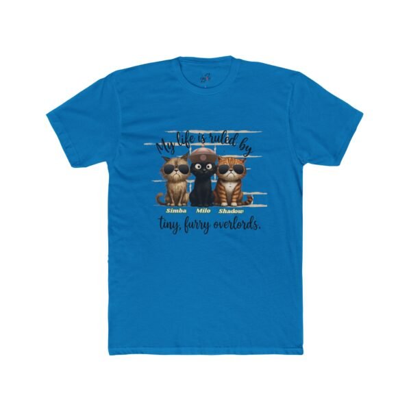 My Life is Ruled by Tiny Furry Overlords Personalized  T-Shirt, Funny Cat Lover Tee, Gift for Pet Owners, Animal Lover Apparel