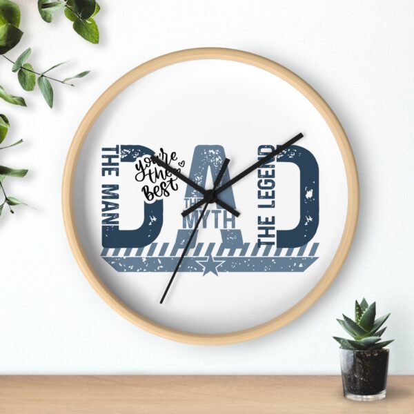Dad The Man The Myth The Legend Wall Clock, Father's Day Gift, Unique Home Decor, Modern Clock, Dad Gift, Family Wall Art