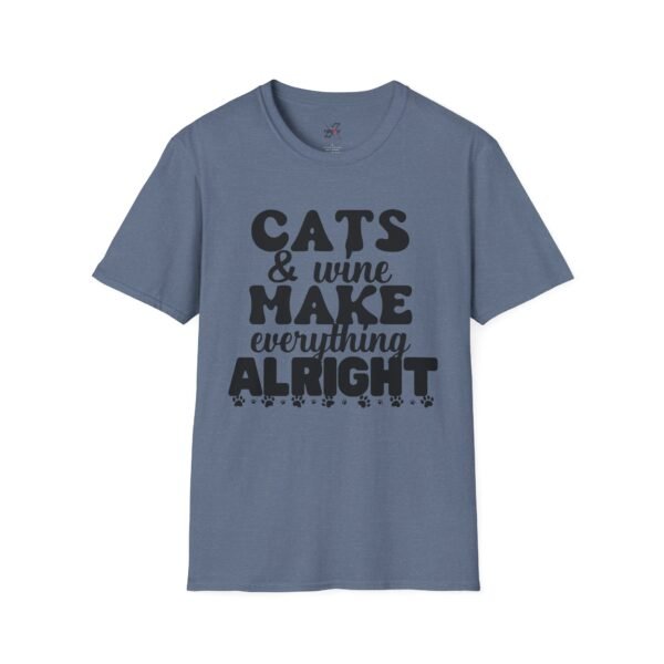 Cats Wine Make Everything Alright T-Shirt, Cat Lover Gift, Wine Enthusiast Shirt, Funny Tee, Gift for Her