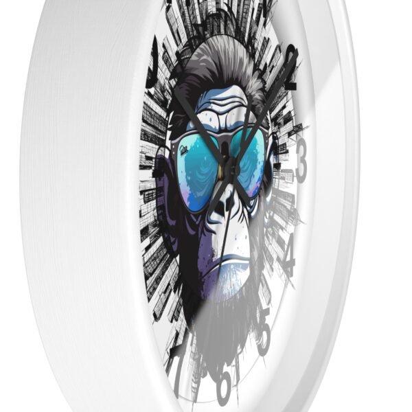 Urban Gorilla Wall Clock, Cool Home Decor, Funky Gift for Him, Modern Art Timepiece, Unique Wall Art for Living Room