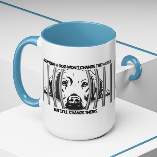 Adopt Don't Shop Coffee Mug - Black Accent Mug for Dog Lovers, Animal Rescue Gift, Pet Adoption Encouragement